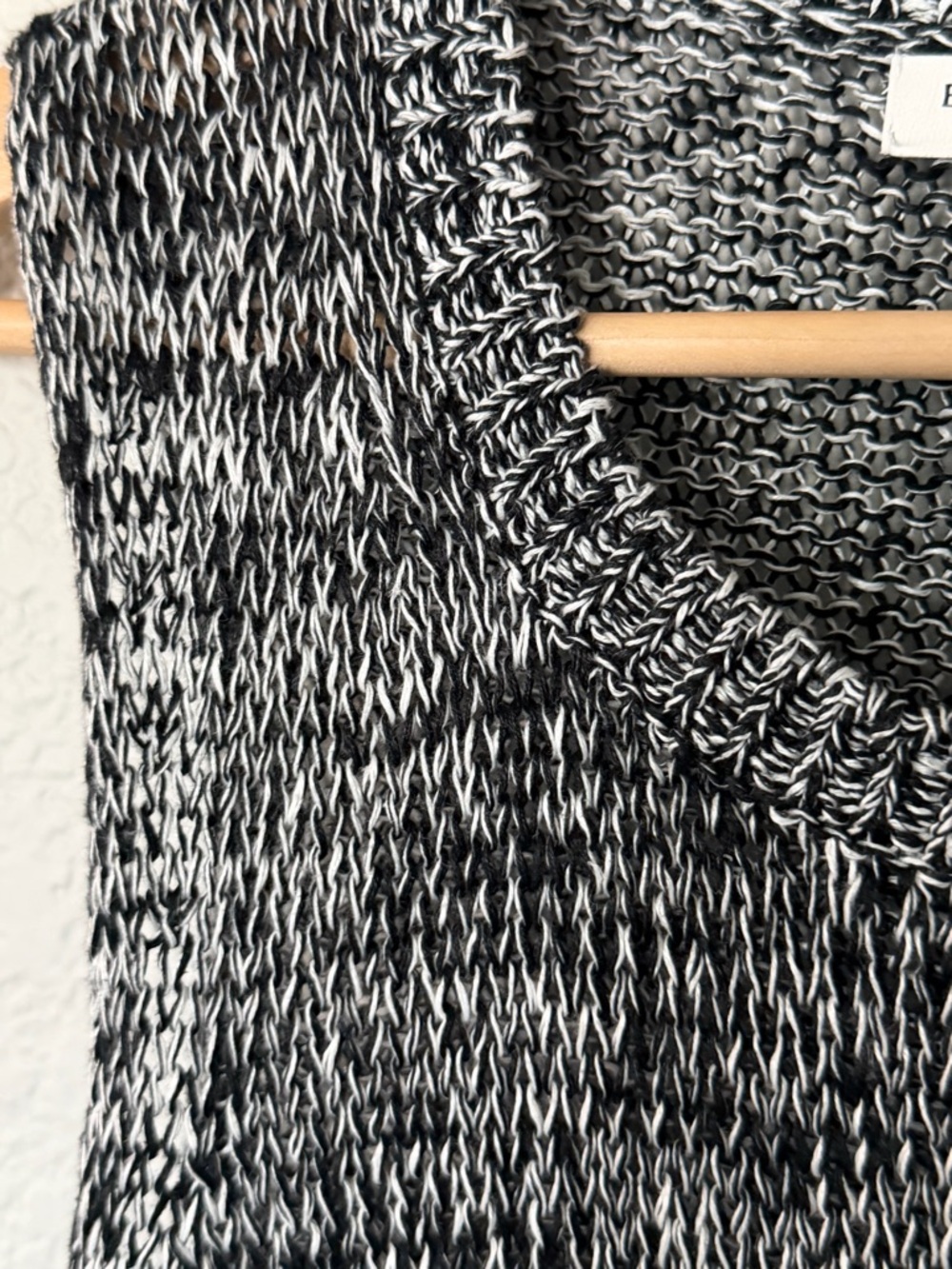 Banana Republic Black & White Marled Linen sweater Knit Tank Size XL - Picture 3 of 4